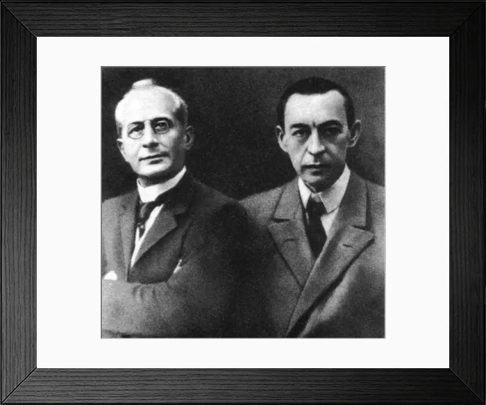 Framed Print : Russian conductor Alexander Siloti and composer Sergei Rachmaninov, early 20th century Framed Print : Russian conductor Alexander Siloti and composer Sergei Rachmaninov, early 20th century