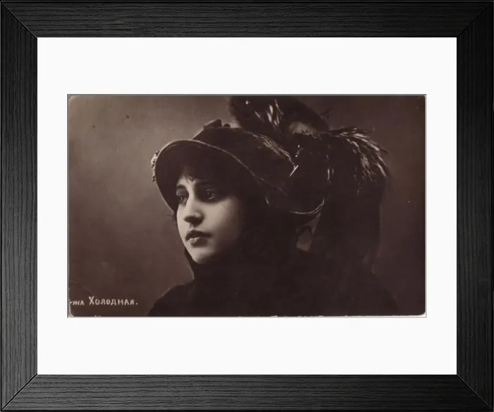 Framed Print : Vera Kholodnaya, Russian silent film actress, 1910s. Artist: Sakharov & Orlov Framed Print : Vera Kholodnaya, Russian silent film actress, 1910s. Artist: Sakharov & Orlov