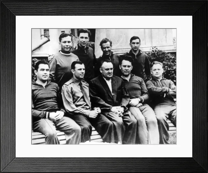 Framed Print : Russian rocket engineer Sergey Korolyov with cosmonauts, Crimea, USSR, c1960 Framed Print : Russian rocket engineer Sergey Korolyov with cosmonauts, Crimea, USSR, c1960
