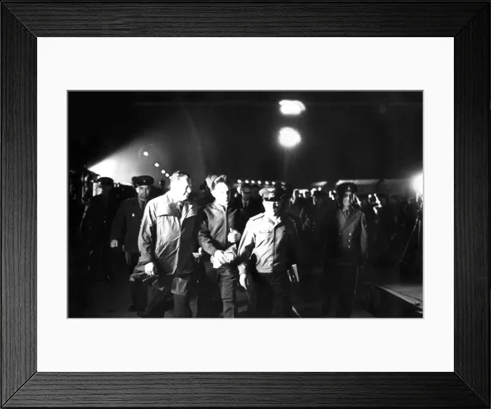Framed Print : Last steps of Russian cosmonaut Vladimir Komarov, Baikonur Cosmodrome, USSR, 23 April 1967 Framed Print : Last steps of Russian cosmonaut Vladimir Komarov, Baikonur Cosmodrome, USSR, 23 April 1967