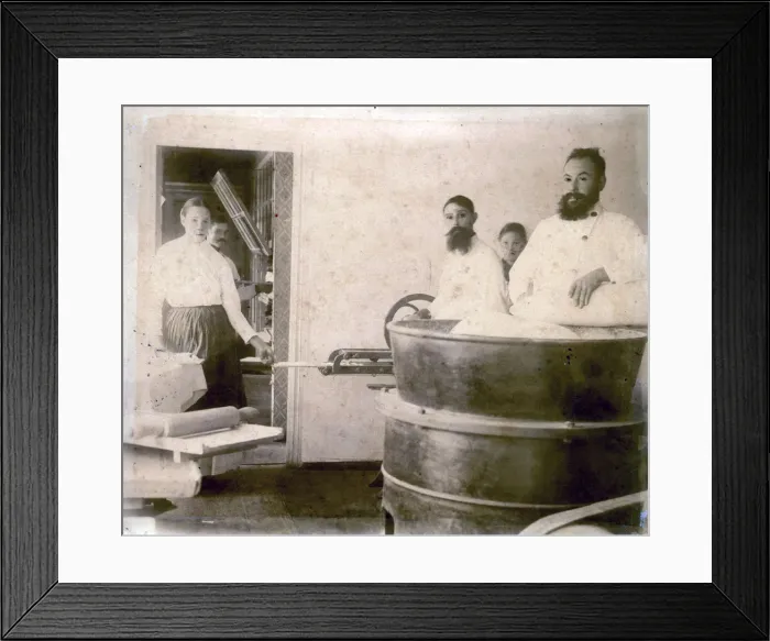 Framed Print : Production of mineral water cake, Yessentuki, Russia, 1900s Framed Print : Production of mineral water cake, Yessentuki, Russia, 1900s