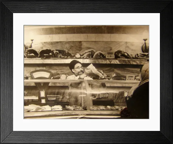 Framed Print : Meat counter in a Soviet food store, USSR, 1960s Framed Print : Meat counter in a Soviet food store, USSR, 1960s