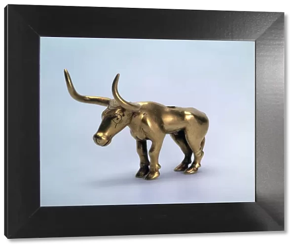 Gold figurine of a bull (piece from a pole of a canopy), Scythian, 3rd millenium BC