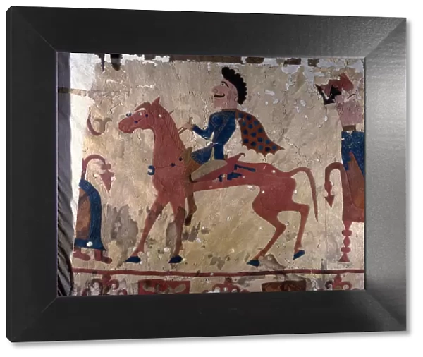 Horseman, Pazyryk felt artefact (carpet detail), 5th or 4th century BC