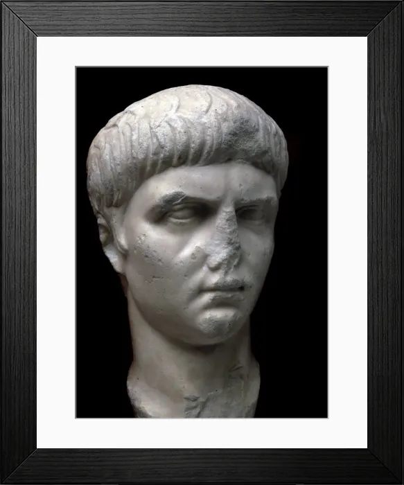 Framed Print : Marble portrait bust of the Roman Emperor Nero, 1st century Framed Print : Marble portrait bust of the Roman Emperor Nero, 1st century