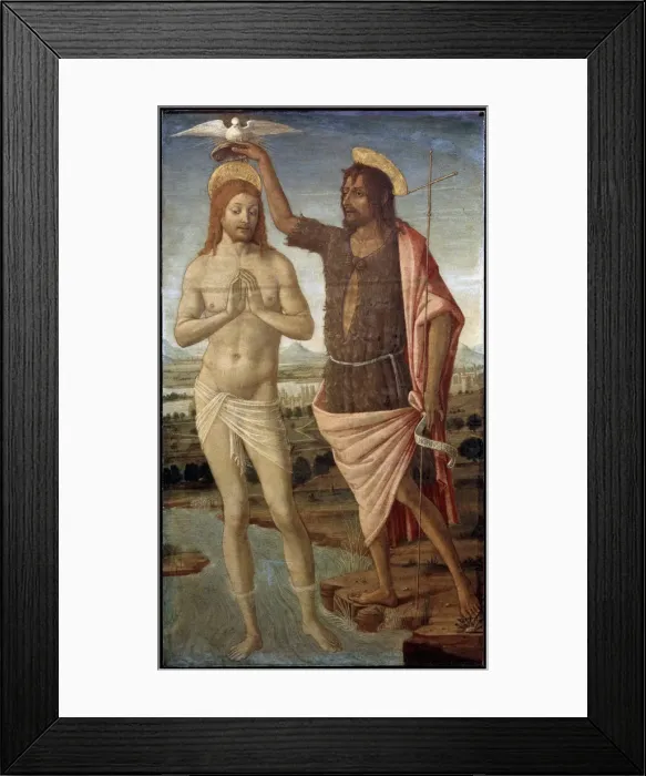 Framed Print : The Baptism of Christ, after 1486. Artist: Guidoccio Cozzarelli Framed Print : The Baptism of Christ, after 1486. Artist: Guidoccio Cozzarelli