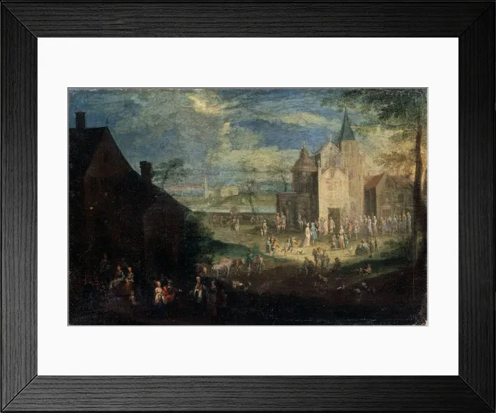 Framed Print : Kermis, 17th century. Artist: Peeter Gysels Framed Print : Kermis, 17th century. Artist: Peeter Gysels