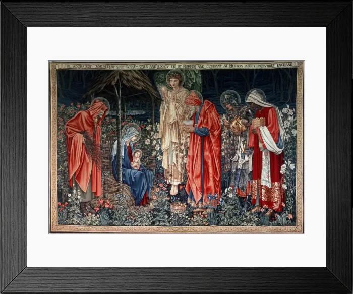 Framed Print : The Adoration of the Magi, tapestry, 1890. Artist: Morris & Co Framed Print : The Adoration of the Magi, tapestry, 1890. Artist: Morris & Co