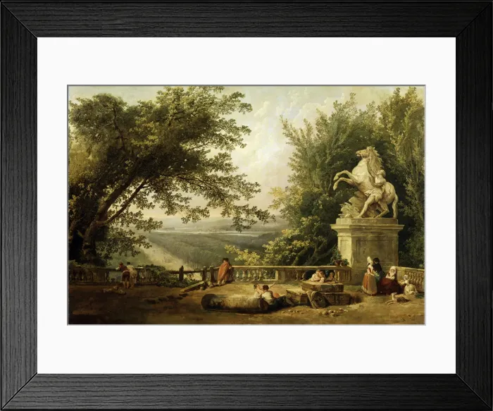 Framed Print : Terrace Ruin in a Park, c1780. Artist: Hubert Robert Framed Print : Terrace Ruin in a Park, c1780. Artist: Hubert Robert