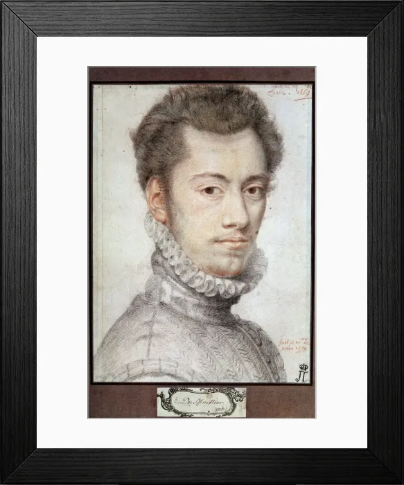 Framed Print : Portrait of Etienne Dumoustier, c1570. Artist: Pierre Dumonstier I Framed Print : Portrait of Etienne Dumoustier, c1570. Artist: Pierre Dumonstier I