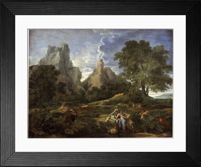 Framed Print : Landscape with Polyphemus, 1649. Artist: Nicolas Poussin Framed Print : Landscape with Polyphemus, 1649. Artist: Nicolas Poussin