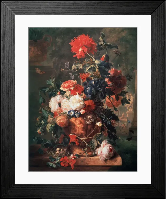 Framed Print : Flowers, 1722. Artist: Jan van Huysum Framed Print : Flowers, 1722. Artist: Jan van Huysum