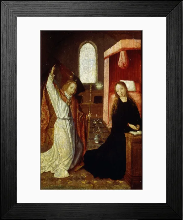 Framed Print : The Annunciation, early 16th century. Artist: Master of Hoogstraaten Framed Print : The Annunciation, early 16th century. Artist: Master of Hoogstraaten