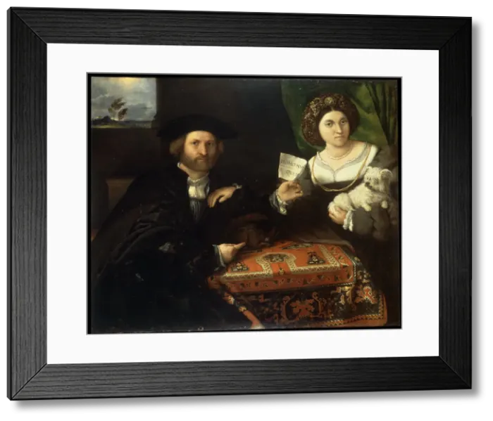 Framed Print : Family Portrait, c1523. Artist: Lorenzo Lotto Framed Print : Family Portrait, c1523. Artist: Lorenzo Lotto