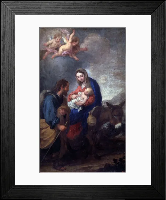 Framed Print : The Flight into Egypt, 17th century. Artist: Bartolome Esteban Murillo Framed Print : The Flight into Egypt, 17th century. Artist: Bartolome Esteban Murillo