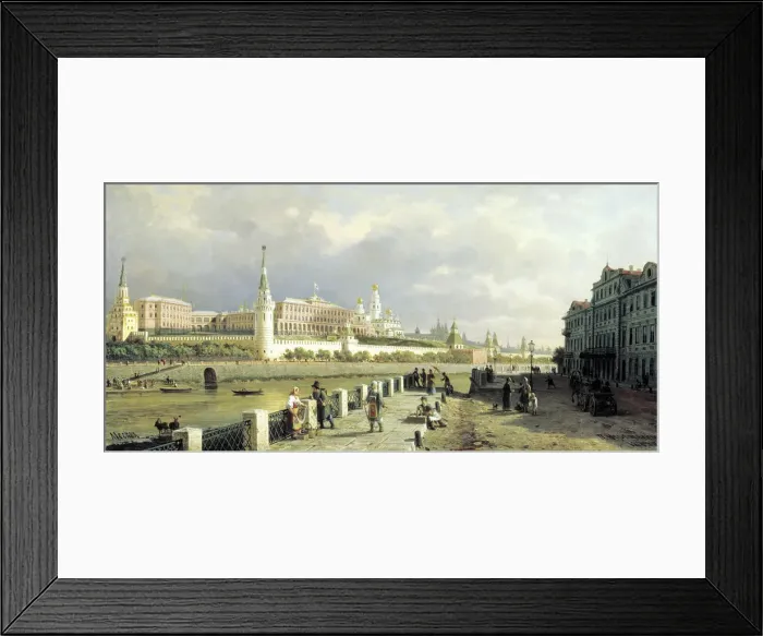 Framed Print : View of the Kremlin from the Sophia Embankment in Moscow, 1879. Artist: Pyotr Petrovich Vereshchagin Framed Print : View of the Kremlin from the Sophia Embankment in Moscow, 1879. Artist: Pyotr Petrovich Vereshchagin