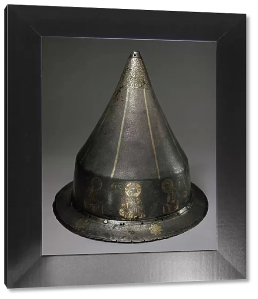 Steel, gold and silver helmet with Deesis, Byzantine, 13th century. Artist: Byzantine Master