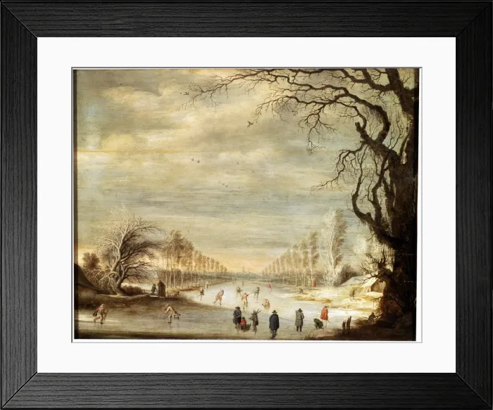Framed Print : Winter Landscape, 17th century. Artist: Gysbrecht Leytens Framed Print : Winter Landscape, 17th century. Artist: Gysbrecht Leytens