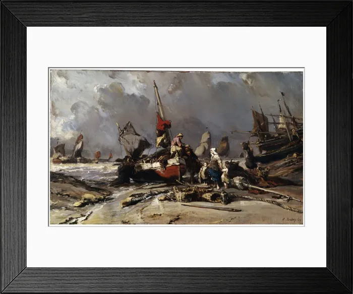 Framed Print : After the Storm, 1869. Artist: Eugene Isabey Framed Print : After the Storm, 1869. Artist: Eugene Isabey