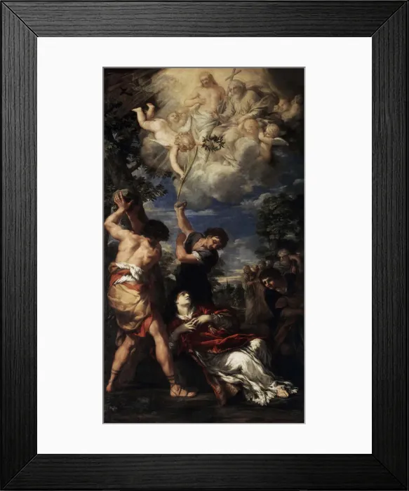 Framed Print : The Martyrdom of Saint Stephen, 1660. Artist: Pietro da Cortona Framed Print : The Martyrdom of Saint Stephen, 1660. Artist: Pietro da Cortona