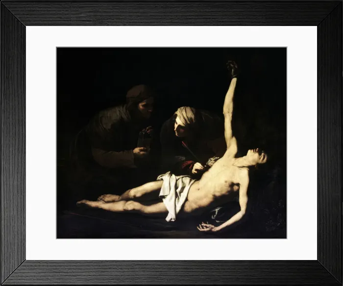 Framed Print : The Saints Sebastian, Irene and Lucia, 1628. Artist: Jusepe de Ribera Framed Print : The Saints Sebastian, Irene and Lucia, 1628. Artist: Jusepe de Ribera