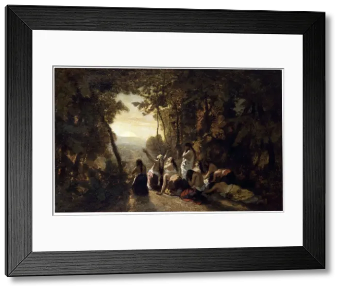 Framed Print : The Lament of Jephthahs Daughter, 1846. Artist: Narcisse Virgile Diaz de la Pena Framed Print : The Lament of Jephthahs Daughter, 1846. Artist: Narcisse Virgile Diaz de la Pena