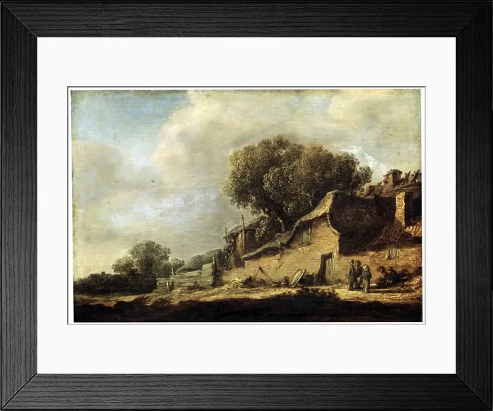 Framed Print : Landscape with a Peasant Cottage, 1631. Artist: Jan van Goyen Framed Print : Landscape with a Peasant Cottage, 1631. Artist: Jan van Goyen
