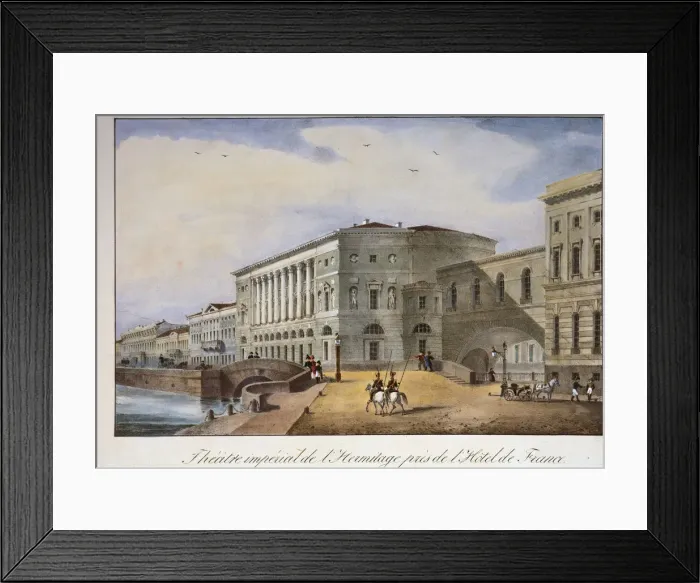 Framed Print : The Hermitage Theatre in St Petersburg, 1840s Framed Print : The Hermitage Theatre in St Petersburg, 1840s