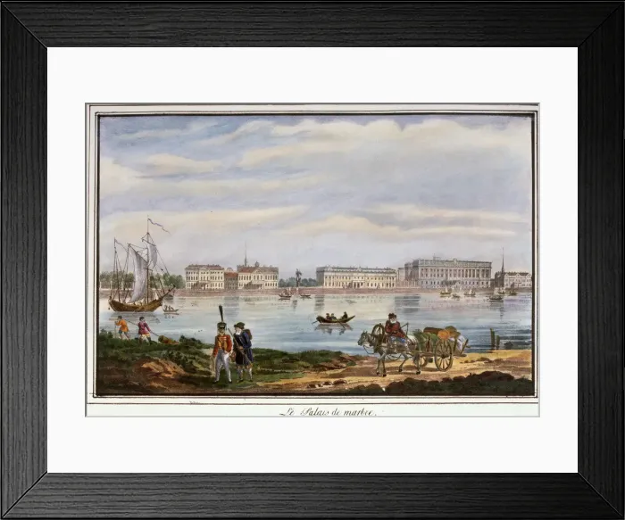Framed Print : The Marble Palace and the Neva Embankment, St Petersburg, Russia, 1822 Framed Print : The Marble Palace and the Neva Embankment, St Petersburg, Russia, 1822