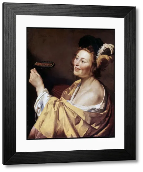 Framed Print : The Luteplayer, 1624. Artist: Gerrit van Honthorst Framed Print : The Luteplayer, 1624. Artist: Gerrit van Honthorst