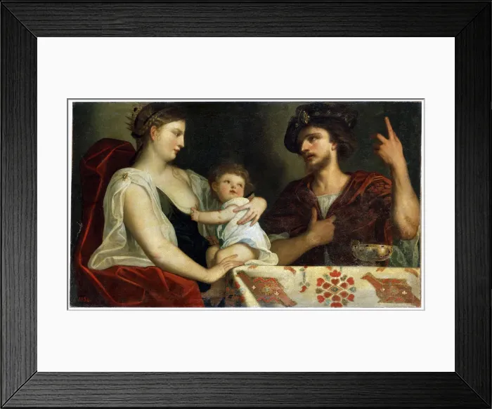 Framed Print : Eumenes and Roxana, 17th century. Artist: Padovanino Framed Print : Eumenes and Roxana, 17th century. Artist: Padovanino