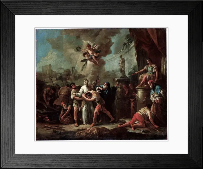 Framed Print : The Martyrdom of Saint Lawrence, 18th century. Artist: Gaspare Diziani Framed Print : The Martyrdom of Saint Lawrence, 18th century. Artist: Gaspare Diziani