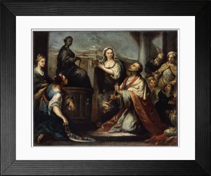 Framed Print : The Idolatry of King Solomon, c1739. Artist: Jacopo Amigoni Framed Print : The Idolatry of King Solomon, c1739. Artist: Jacopo Amigoni