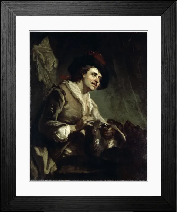 Framed Print : Man with a Jug, 18th century. Artist: Francesco Giuseppe Casanova Framed Print : Man with a Jug, 18th century. Artist: Francesco Giuseppe Casanova