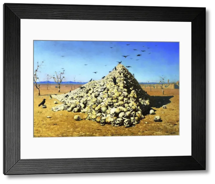 Framed Print : Apotheosis of the War, 1871. Artist: Vasily Vereshchagin Framed Print : Apotheosis of the War, 1871. Artist: Vasily Vereshchagin