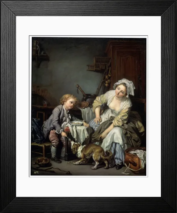 Framed Print : Spoilt Child, 1765. Artist: Jean-Baptiste Greuze Framed Print : Spoilt Child, 1765. Artist: Jean-Baptiste Greuze