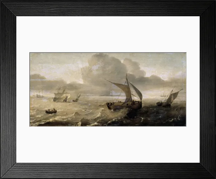 Framed Print : Stormy Sea, 17th century. Artist: Hans Goderis Framed Print : Stormy Sea, 17th century. Artist: Hans Goderis