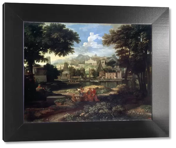 Landscape with Moses Saved from the Nile, late 17th or 18th century. Artist: Etienne Allegrain