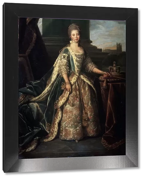 Portrait of Charlotte of Mecklenburg-Strelitz, Wife of King George III of England, 1773. Artist: Nathaniel Dance-Holland