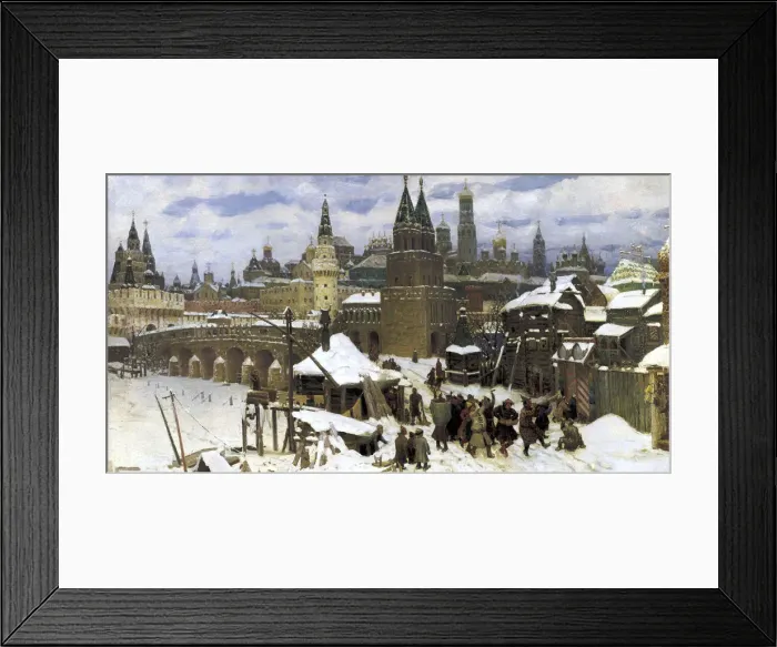 Framed Print : Moscow in the 17th century. The All Saints Bridge, 1901. Artist: Apollinary Vasnetsov Framed Print : Moscow in the 17th century. The All Saints Bridge, 1901. Artist: Apollinary Vasnetsov