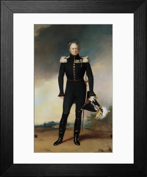 Framed Print : Portrait of Emperor Alexander I, 1825. Artist: George Dawe Framed Print : Portrait of Emperor Alexander I, 1825. Artist: George Dawe