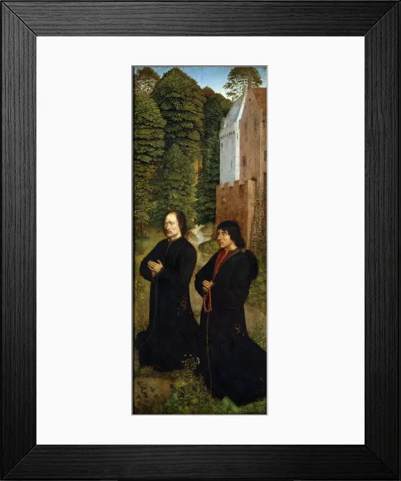 Framed Print : Two Representatives of the Guild of Shoemakers, c1492-c1494. Artist: Master of Saint Crispin and Crispinian Framed Print : Two Representatives of the Guild of Shoemakers, c1492-c1494. Artist: Master of Saint Crispin and Crispinian