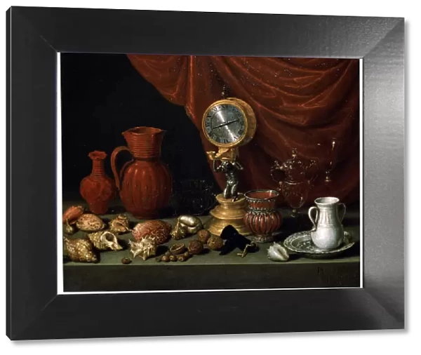 Still Life with a Clock, 1652. Artist: Antonio Pereda y Salgado