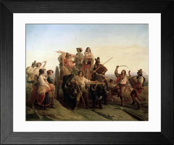 Framed Print : The Arrival of the Harvesters in the Pontine Marshes, 1833. Artist: Louis Leopold Robert Framed Print : The Arrival of the Harvesters in the Pontine Marshes, 1833. Artist: Louis Leopold Robert
