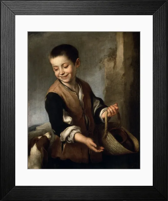 Framed Print : Boy with a Dog, c1650-c1660. Artist: Bartolome Esteban Murillo Framed Print : Boy with a Dog, c1650-c1660. Artist: Bartolome Esteban Murillo