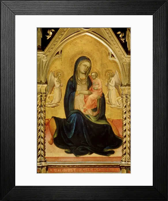 Framed Print : The Virgin and Child with Angels (Madonna of Humility), c1408-c1410. Artist: Lorenzo Monaco Framed Print : The Virgin and Child with Angels (Madonna of Humility), c1408-c1410. Artist: Lorenzo Monaco
