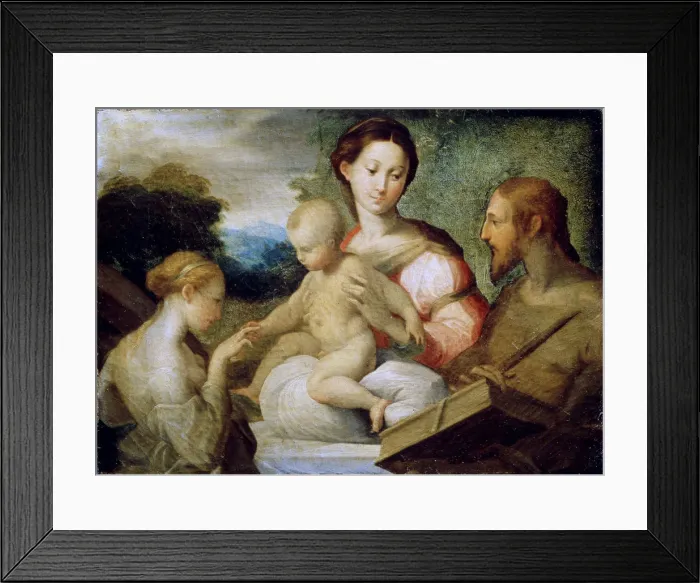 Framed Print : The Mystical Marriage of Saint Catherine, late 1520s. Artist: Parmigianino Framed Print : The Mystical Marriage of Saint Catherine, late 1520s. Artist: Parmigianino