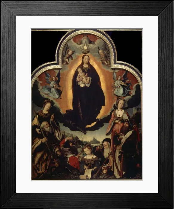 Framed Print : The Glorification of the Virgin, 1524. Artist: Jan Provoost Framed Print : The Glorification of the Virgin, 1524. Artist: Jan Provoost