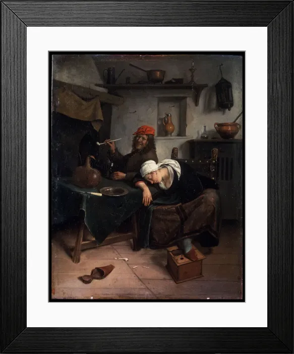 Framed Print : The Idlers, c1660. Artist: Jan Steen Framed Print : The Idlers, c1660. Artist: Jan Steen