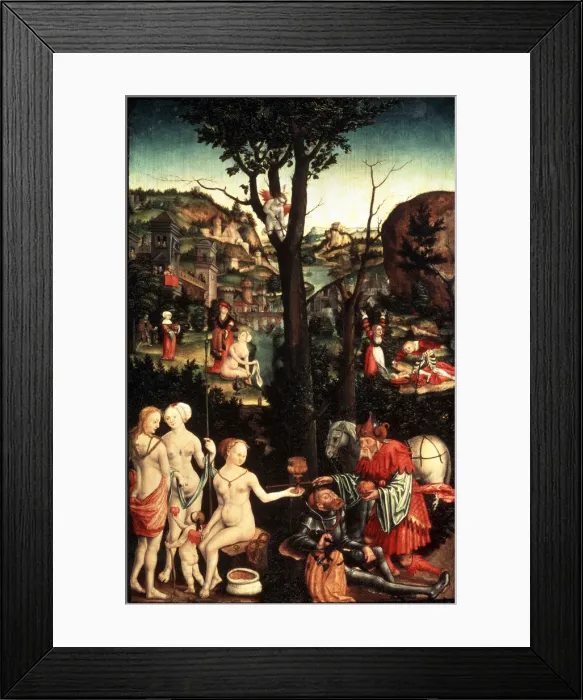 Framed Print : Allegory of Love ( Amor omnia vincit ), 16th century. Artist: Matthias Gerung Framed Print : Allegory of Love ( Amor omnia vincit ), 16th century. Artist: Matthias Gerung